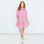 Clare Basket Dress Red