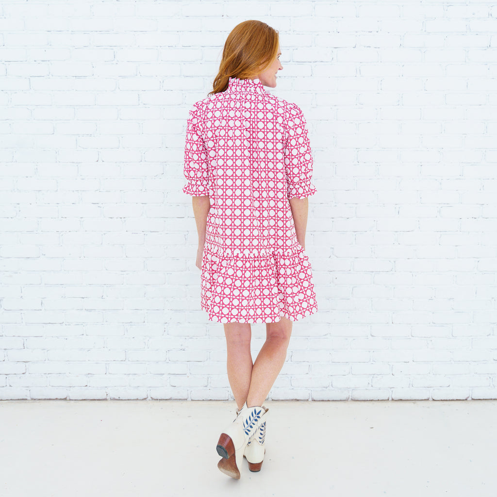 Clare Basket Dress Red