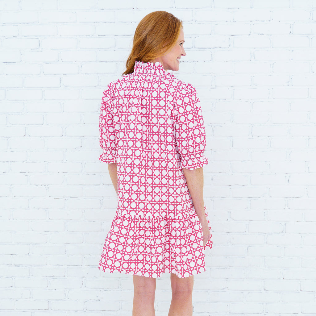 Clare Basket Dress Red