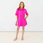 Caryn Lawn Penny Dress Fuschia
