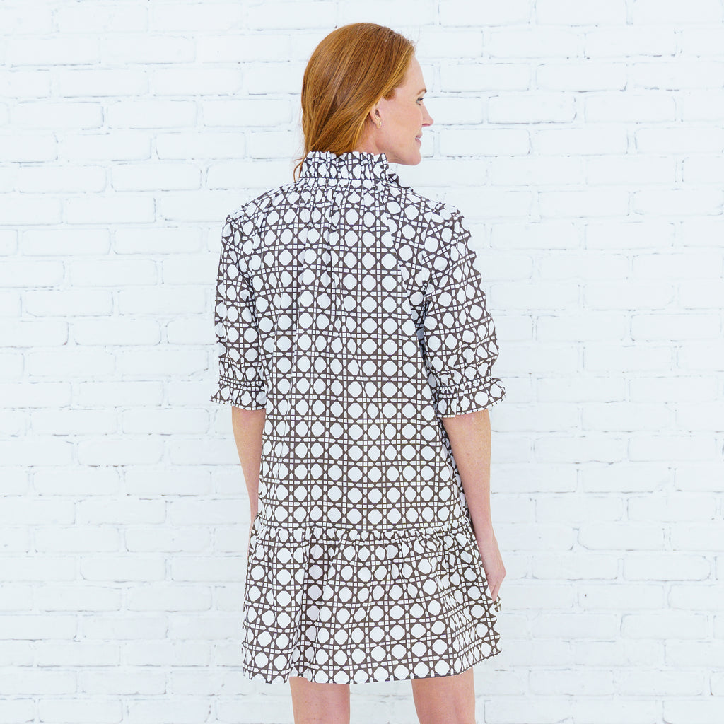 Clare Basket Dress Mocha