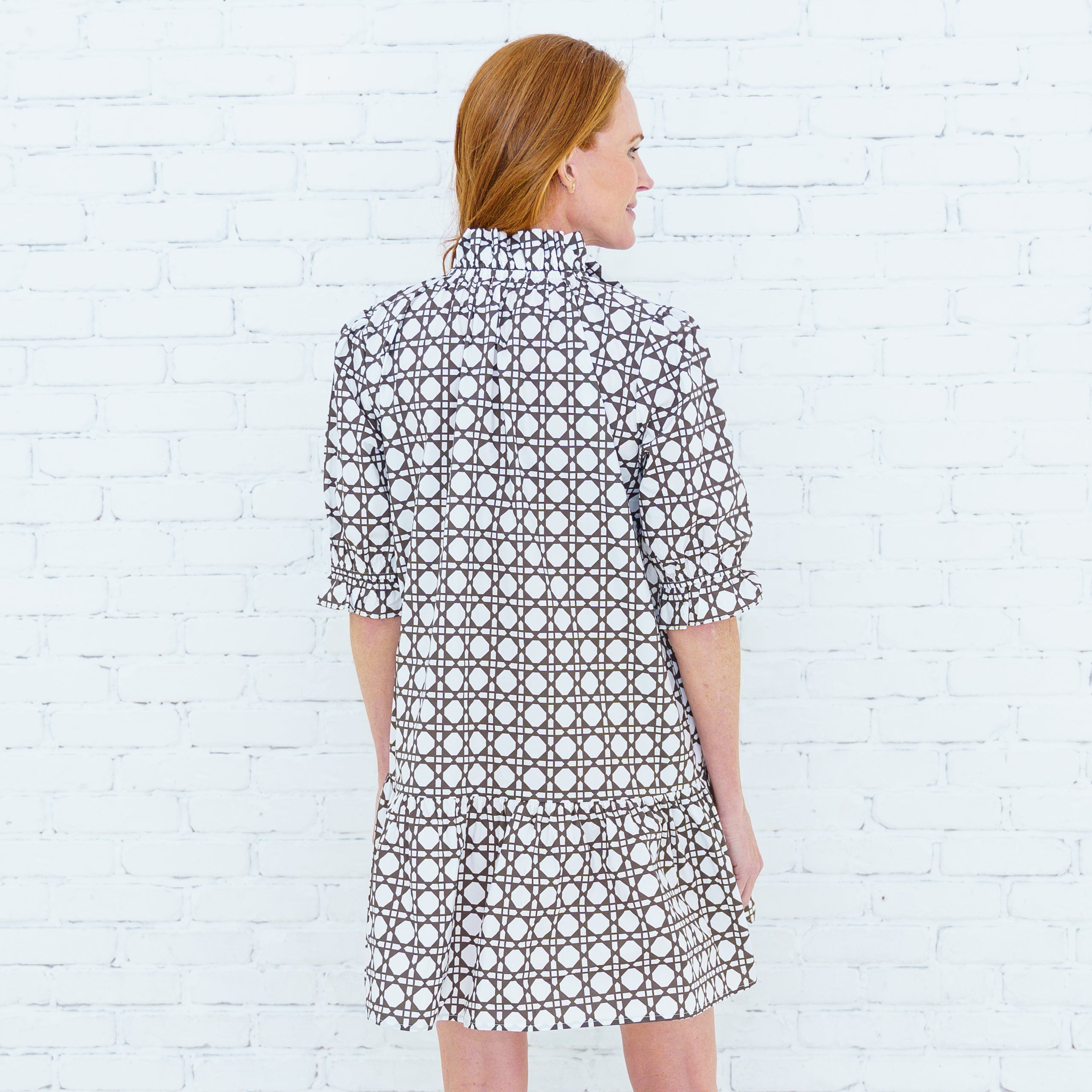 Clare Basket Dress Mocha