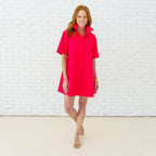 Caryn Lawn Penny Dress Red
