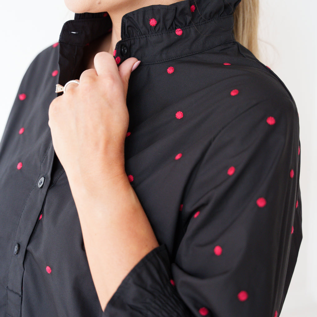 Kimberly Polkadot Dress Black