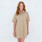 Penny Trim Dress Khaki
