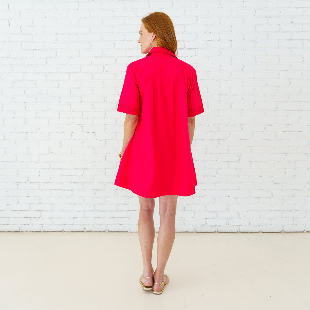Caryn Lawn Penny Dress Red