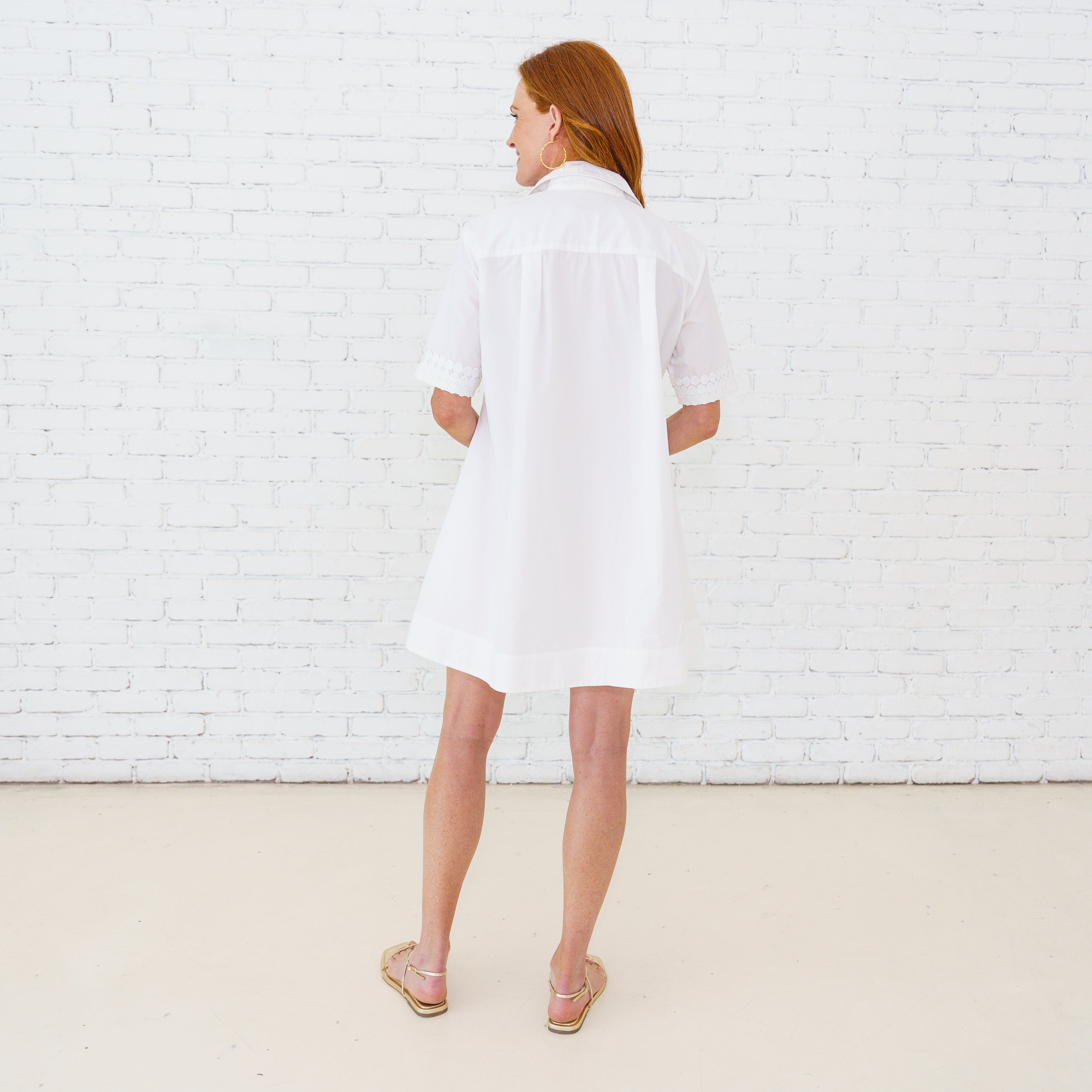 Caryn Lawn Penny Dress White