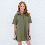 Penny Trim Dress Olive