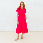 Caryn Lawn Cassie Dress Red/Pink