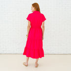 Caryn Lawn Cassie Dress Red/Pink