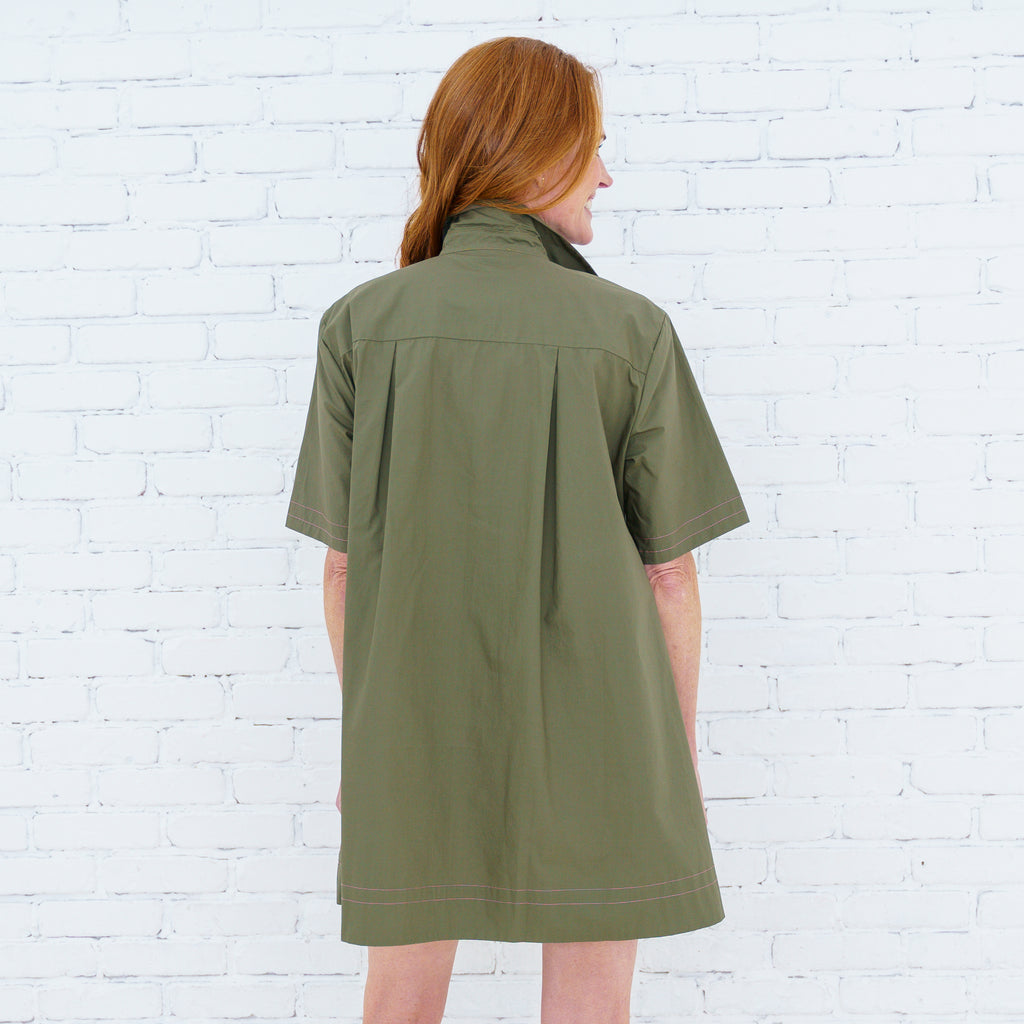 Penny Trim Dress Olive