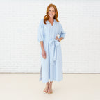 Caryn Lawn Coco Dress Seersucker Blue