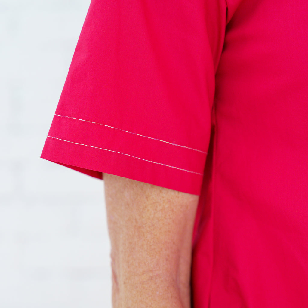 Penny Trim Dress Red