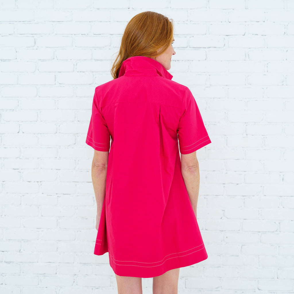 Penny Trim Dress Red