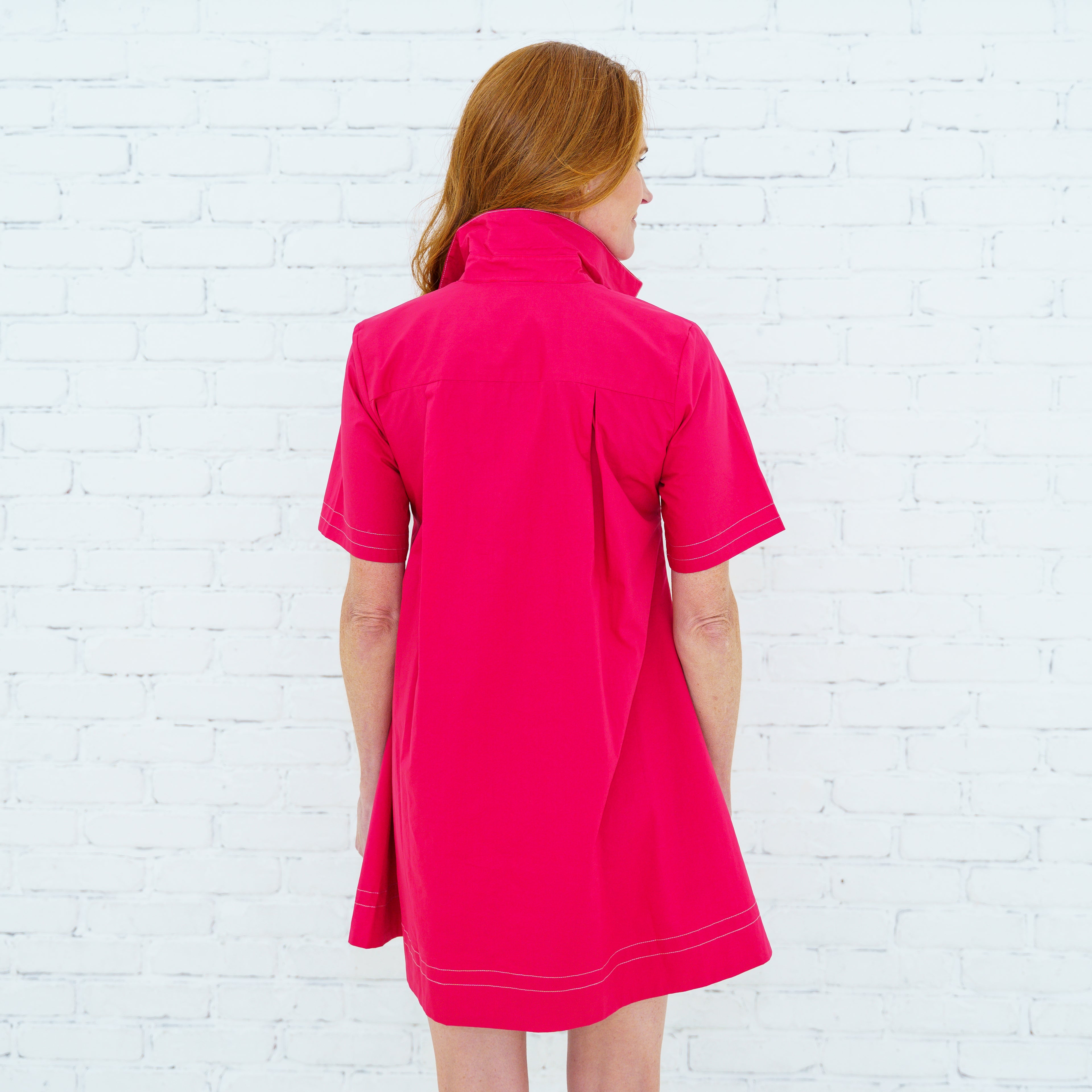 Penny Trim Dress Red