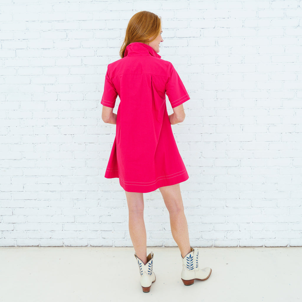 Penny Trim Dress Red
