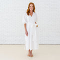 Caryn Lawn Coco Dress Seersucker White