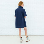 Penny Trim Dress Navy