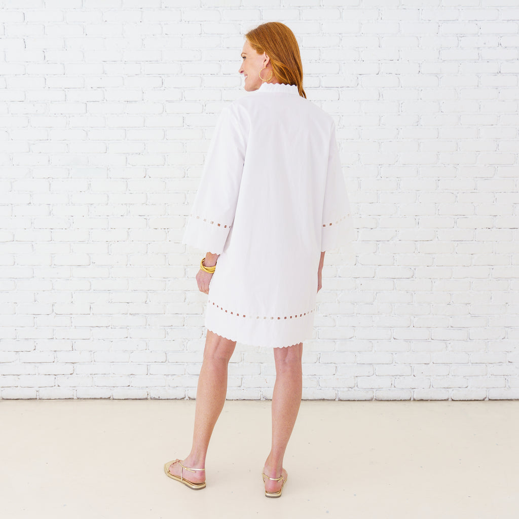 Caryn Lawn Lauren Dress White