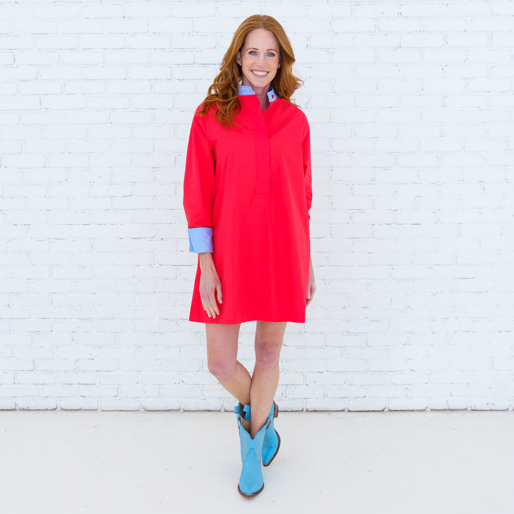 Lola Dress Red/Blue