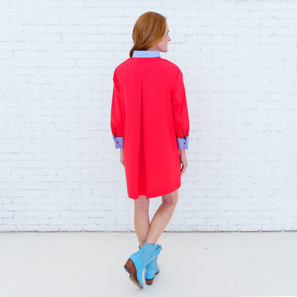 Lola Dress Red/Blue