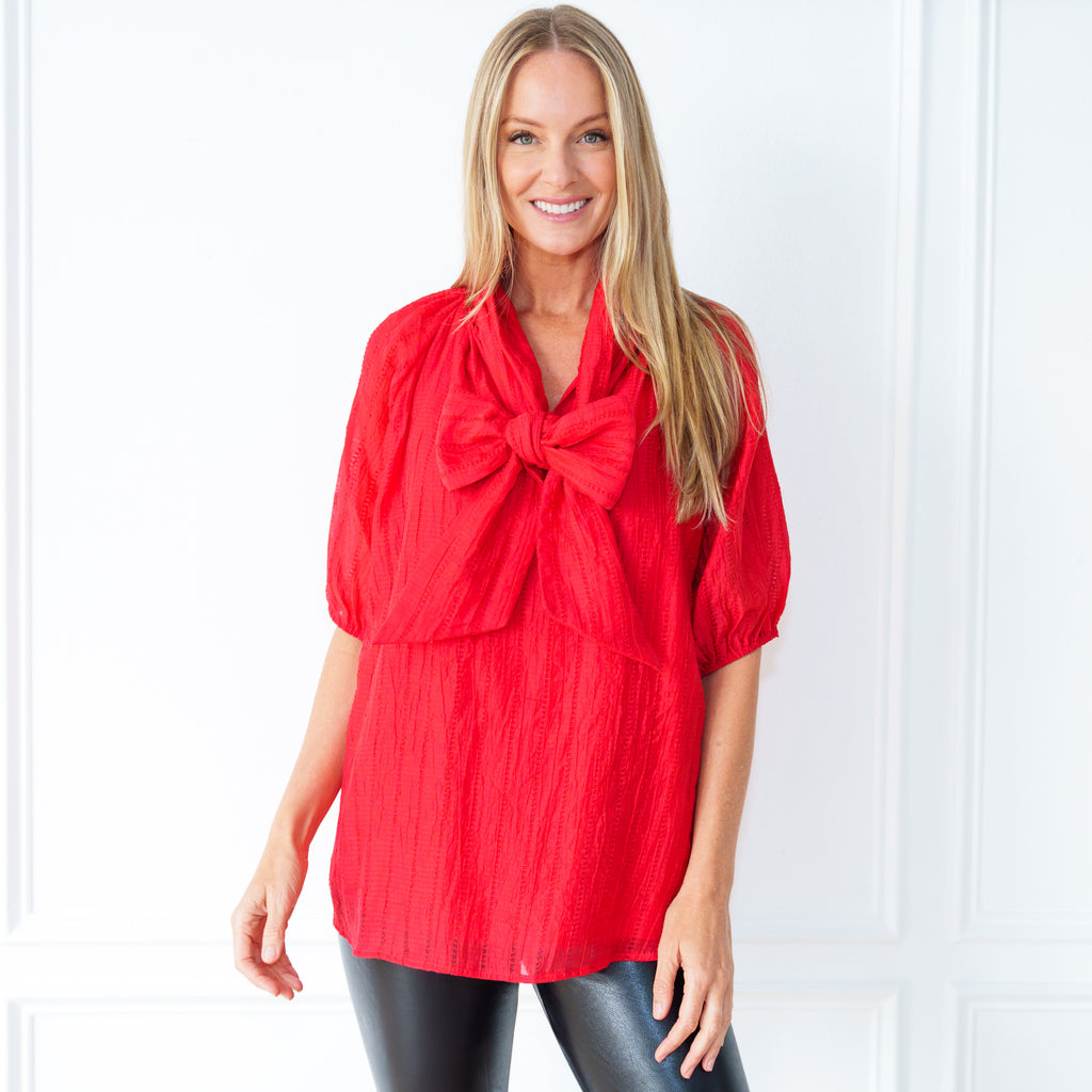 Ryan Holiday Bow Top Red