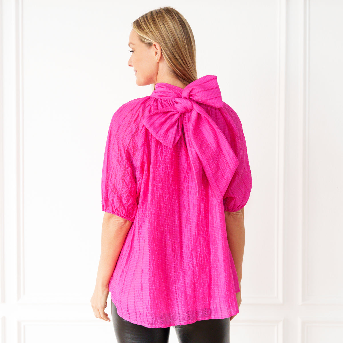 Ryan Holiday Bow Top Hot Pink