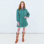 Dena Stripe Dress Forest