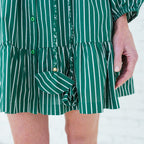 Dena Stripe Dress Forest