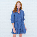 Dena Stripe Dress Navy