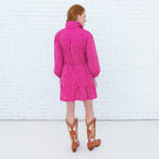 Dena Stripe Dress Fuchsia