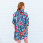 Ryan Bow Dress Grey Floral