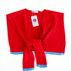 Caryn Cardi Red/Light Blue