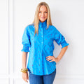 Kimberly Polkadot Top Cobalt