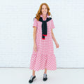 Maddie Basket Dress Red