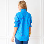 Kimberly Polkadot Top Cobalt