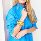 Kimberly Polkadot Top Cobalt