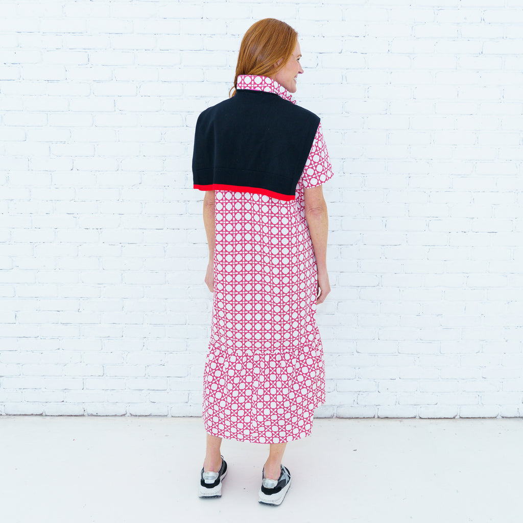 Maddie Basket Dress Red