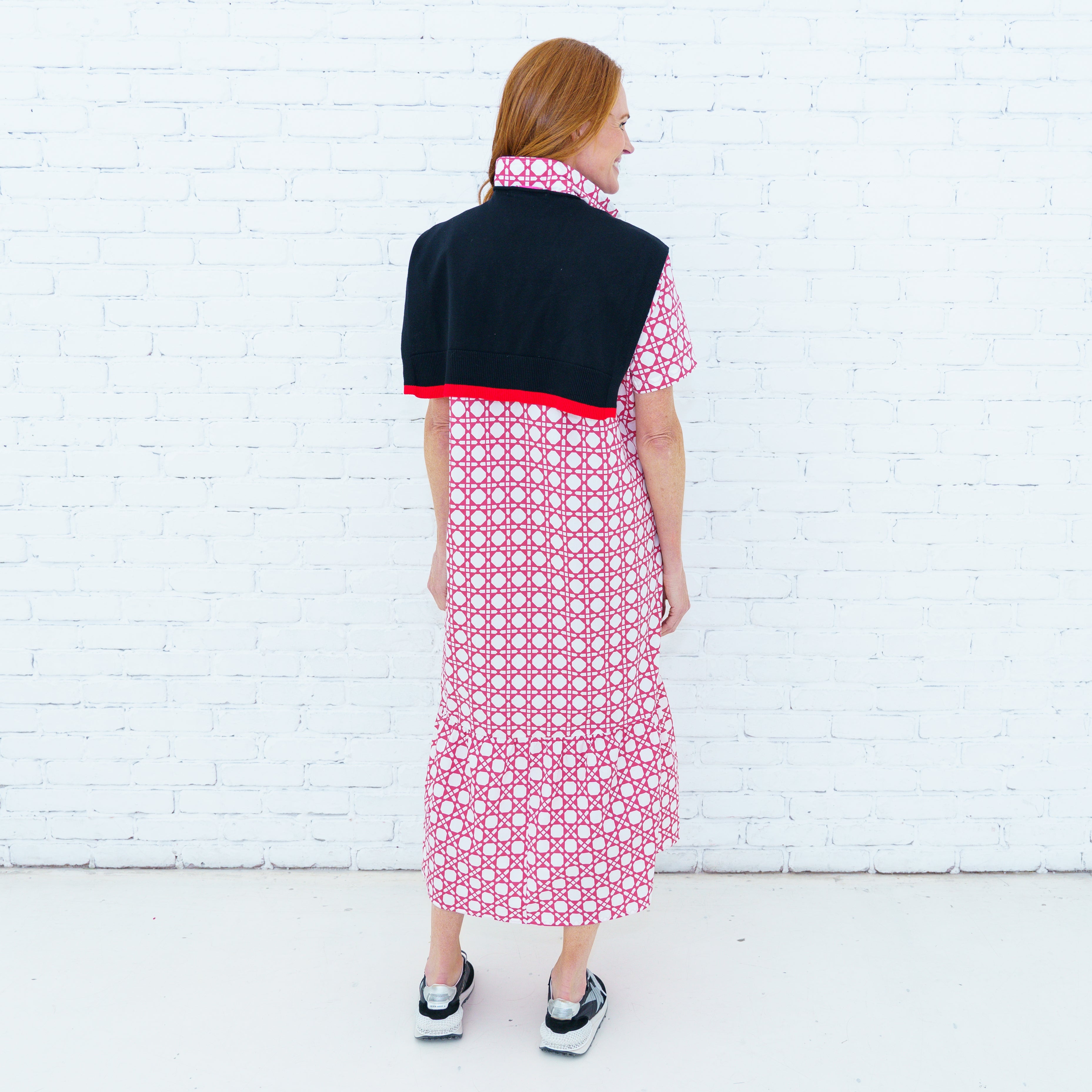 Maddie Basket Dress Red