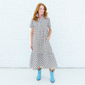 Maddie Basket Dress Brown