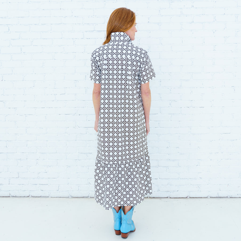 Maddie Basket Dress Brown