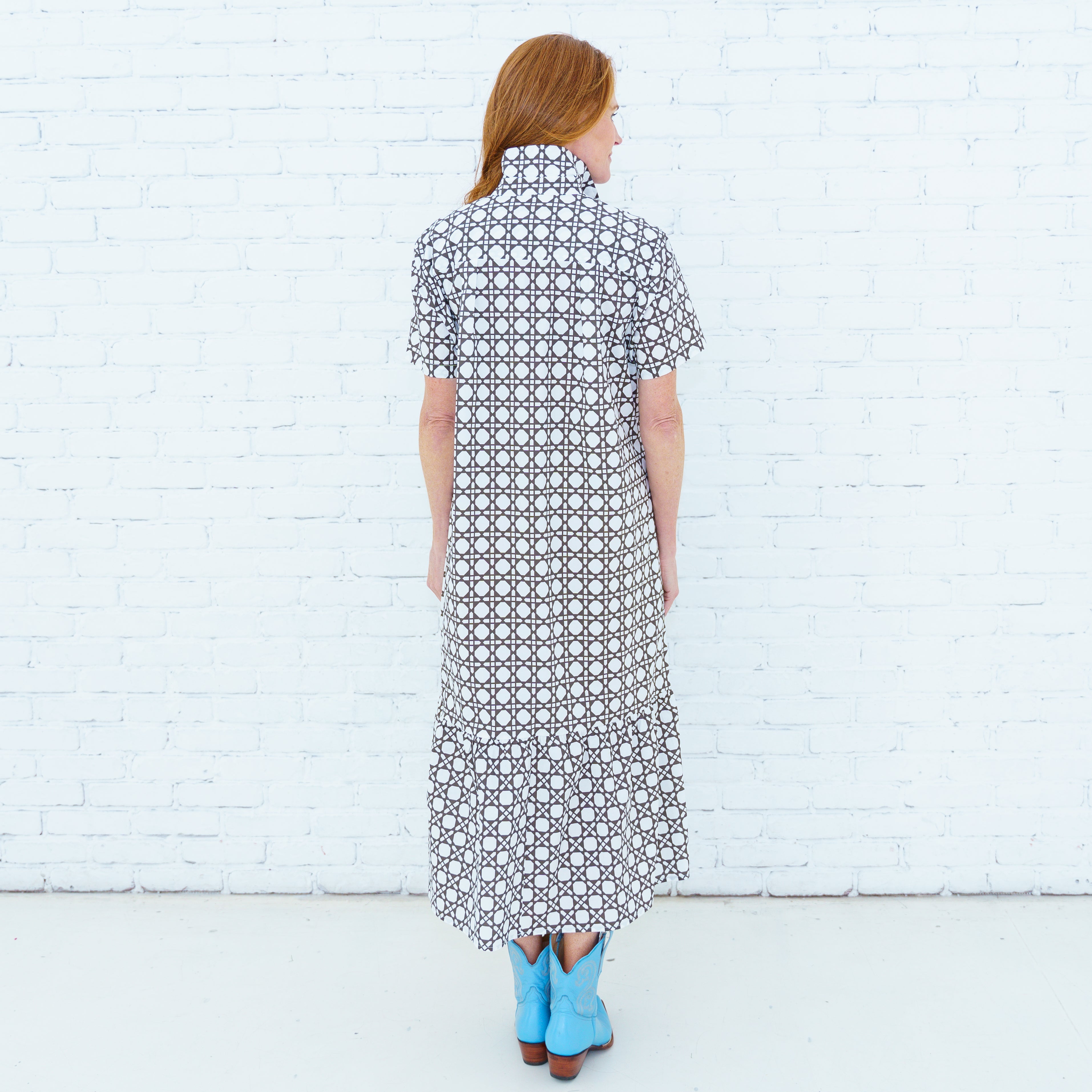 Maddie Basket Dress Brown