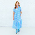 Maddie Basket Dress Cobalt