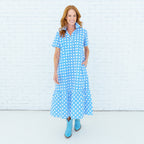 Maddie Basket Dress Cobalt