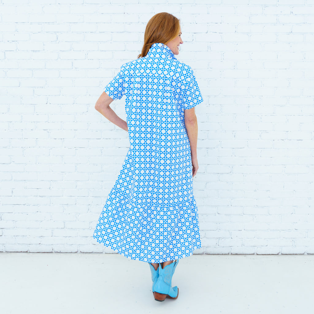 Maddie Basket Dress Cobalt
