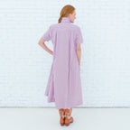 Millie Dress Pink/Khaki Stripe