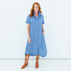 Millie Dress Blue/Navy Stripe