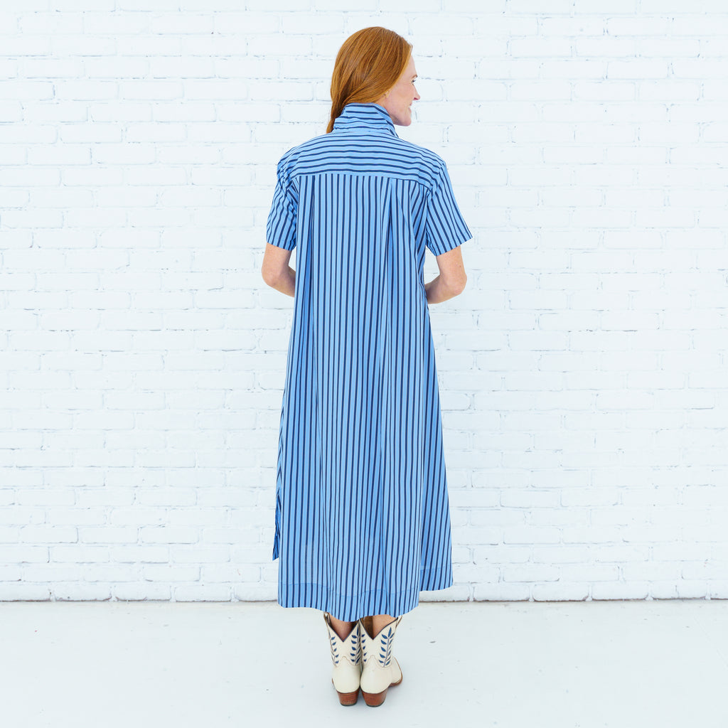 Millie Dress Blue/Navy Stripe