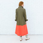 Mimi Dress Olive/Coral