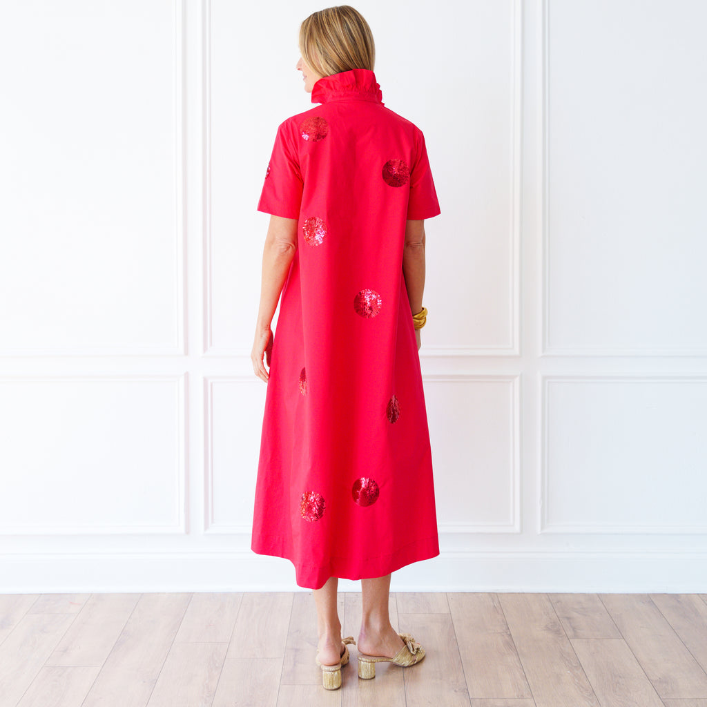 Georgia Sequin Dress Red